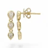 Mama Bijoux Fancy Bezeled Pear Drop Studs Clearance