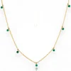 Mama Bijoux Floating Emerald Shaker Necklace Clearance