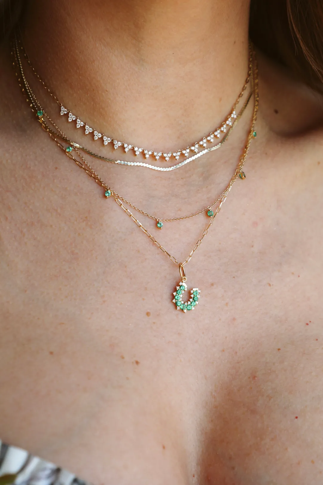 floating_emerald_shaker_n_1.webp Mama Bijoux Floating Emerald Shaker Necklace Clearance