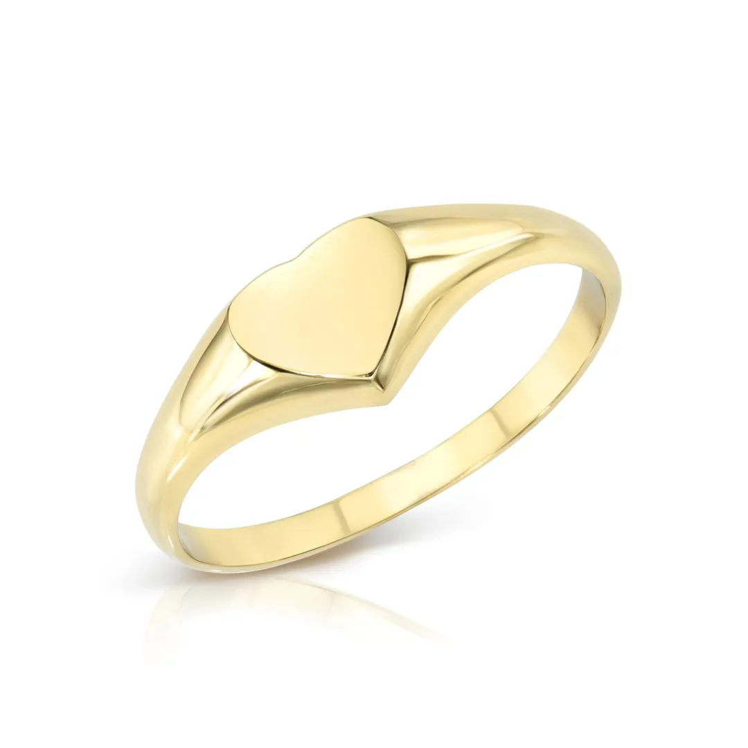 gold_heart_shaped_signet__0.webp Mama Bijoux Gold Heart Shaped Signet Ring Clearance