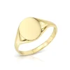 Mama Bijoux Gold Oval Shaped Signet Ring Fashion