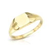 Mama Bijoux Gold Square Shaped Signet Ring Hot