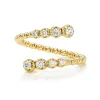 Mama Bijoux Graduated Diamond & Gold Bead Flexible Wrap-Around Ring Sale