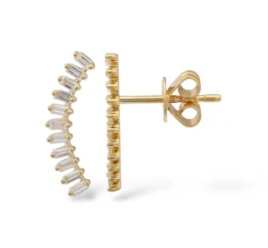 Mama Bijoux Grandé Diamond Baguette Ear Crawler (Sold as Singles) Hot