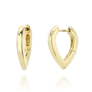 Mama Bijoux Grandé Teardrop Gold Huggies Clearance