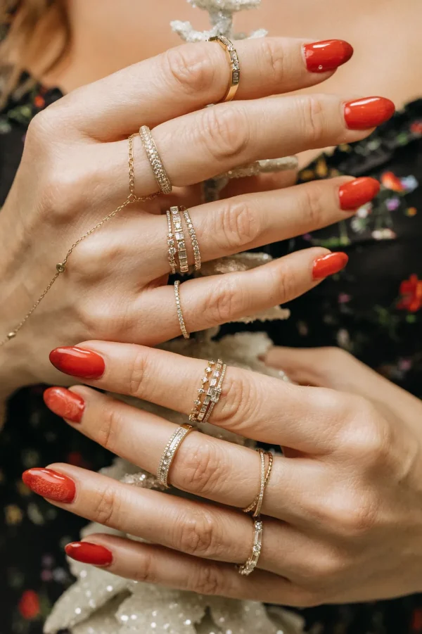 Mama Bijoux Half Diamond Eternity Band Clearance