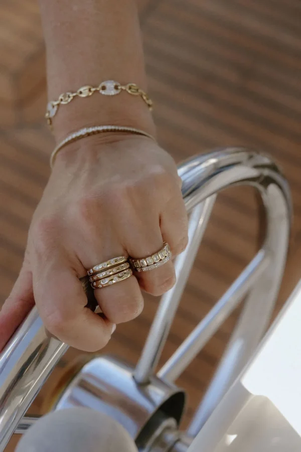 Mama Bijoux Halfway Scattered Inlay Set Diamond Ring Discount