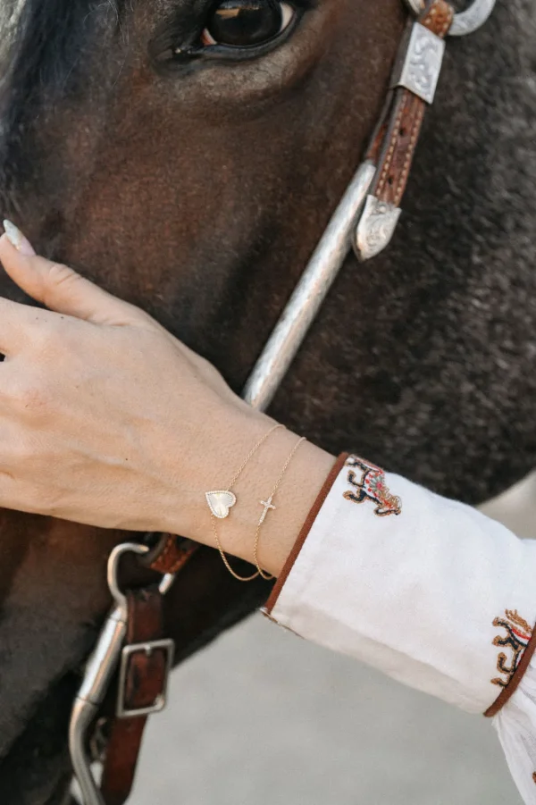 Mama Bijoux Heart Exploding Diamond & Gold Bracelet Outlet