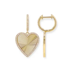 Mama Bijoux Heart Exploding Diamond Huggies Outlet