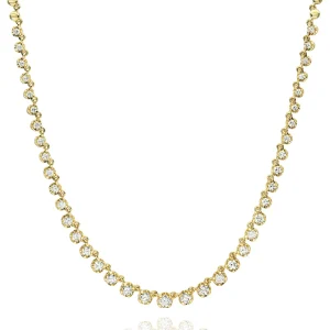 Mama Bijoux Illusion Graduated Diamond Tennis Necklace Hot