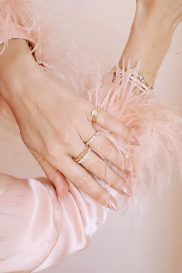 Mama Bijoux Illusion Marquise Diamond & Gold Pinky Ring Outlet