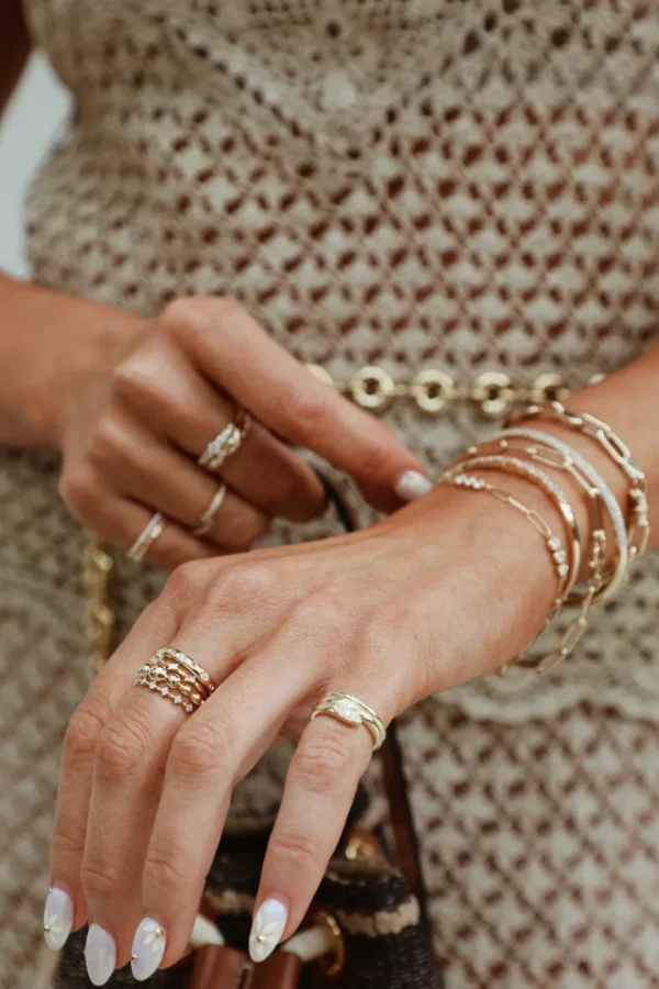 Mama Bijoux Illusion Marquise Diamond & Gold Pinky Ring Outlet
