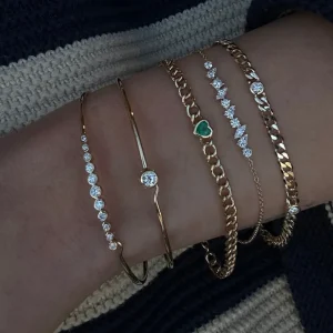 Mama Bijoux Illusion Multi Cut Diamond Chain Bracelet Discount