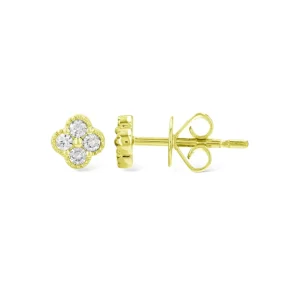 Mama Bijoux Itty Bitty Diamond Clover Studs Online