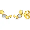 Mama Bijoux 14k Gold & CZ Shooting Star Kids Stud Earrings Best