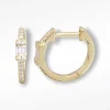 Mama Bijoux 14k Gold & Diamond Illusion Baguette Huggies Fashion