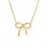 Mama Bijoux 14k Gold Bow Necklace Fashion