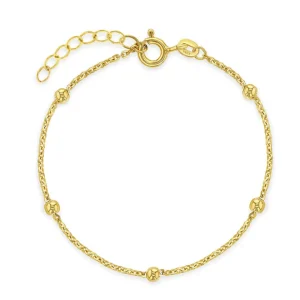 Mama Bijoux 14k Gold Chain & Mini Ball Kids Bracelet Clearance