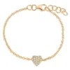 Mama Bijoux 14k Gold Diamond Heart Bracelet (Baby/Child Size) Hot