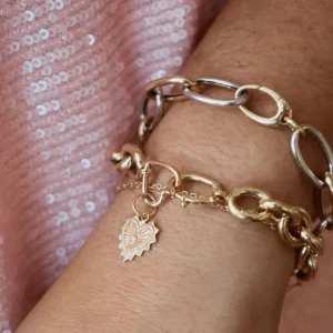 Mama Bijoux 14k Gold Heart Charm Enhancer Online