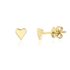 Mama Bijoux 14k Gold Mini Bijoux Heart Studs Discount
