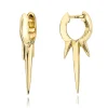 Mama Bijoux 14k Gold Spiked Huggies Fashion