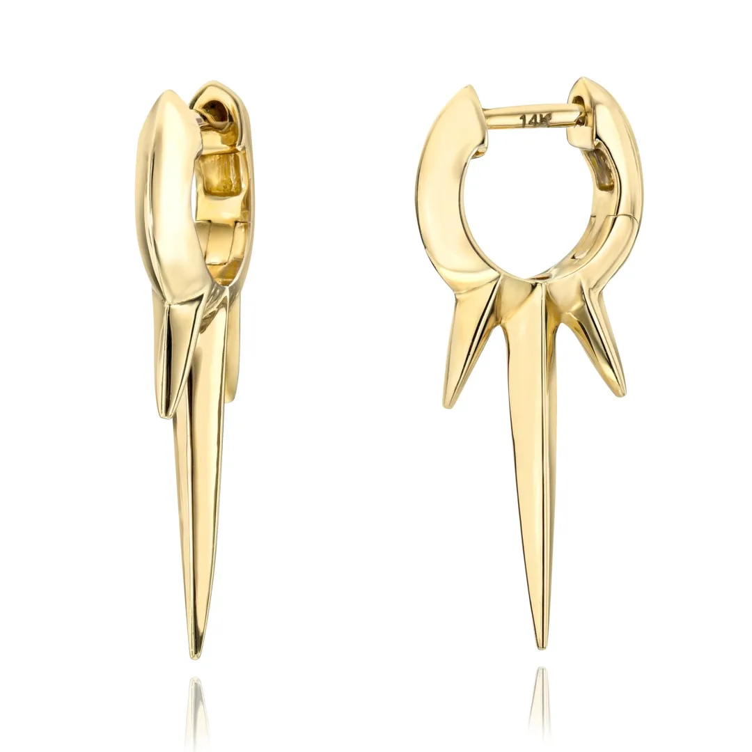 k_gold_spiked_huggies_0.webp Mama Bijoux 14k Gold Spiked Huggies Fashion