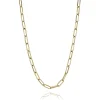 Mama Bijoux 14k Yellow Gold Mini Rounded Paper Clip Chain Necklace Online