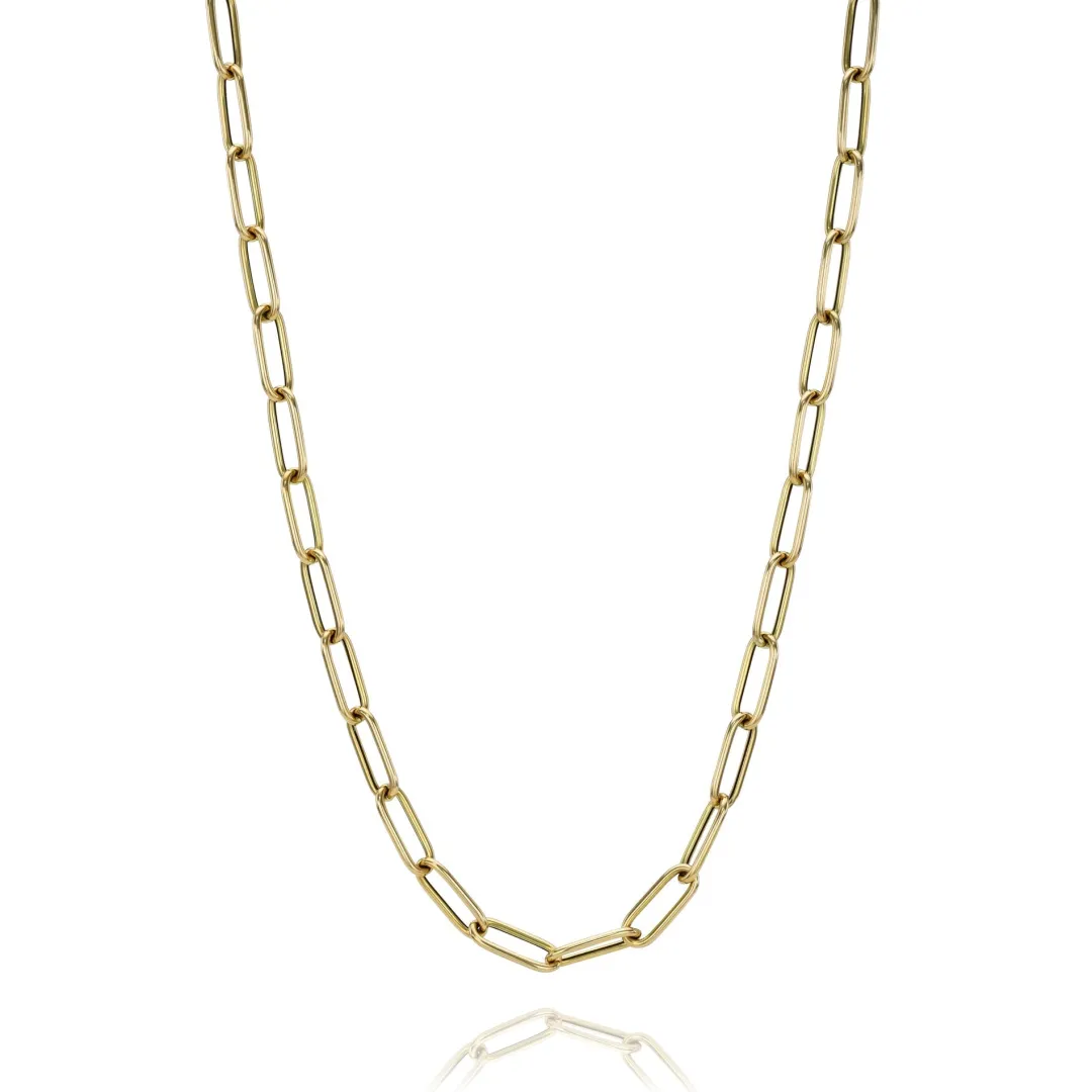 k_yellow_gold_mini_rounde_0.webp Mama Bijoux 14k Yellow Gold Mini Rounded Paper Clip Chain Necklace Online
