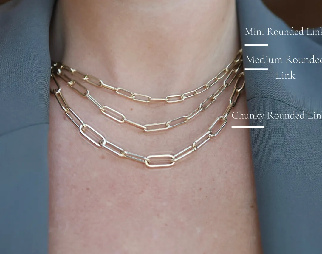 k_yellow_gold_mini_rounde_4.webp Mama Bijoux 14k Yellow Gold Mini Rounded Paper Clip Chain Necklace Online