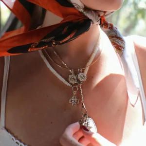 Mama Bijoux Key Fob Clasp Lariat Chain Necklace Outlet
