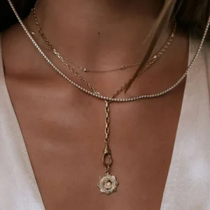 Mama Bijoux Key Fob Clasp Lariat Chain Necklace Outlet