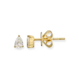 Mama Bijoux La Grande Pear Diamond Studs (3mm x 4.5mm) Discount