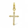 Mama Bijoux Large Bezeled Diamond Cross Pendant Hot