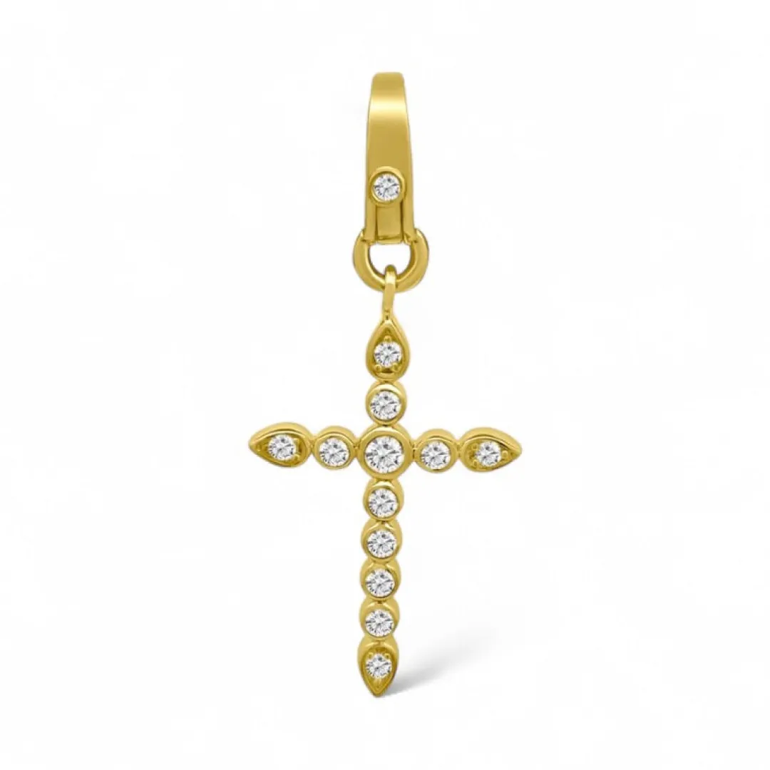 large_bezeled_diamond_cro_0.webp Mama Bijoux Large Bezeled Diamond Cross Pendant Hot