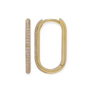 Mama Bijoux Large Diamond Oval Huggies Hot