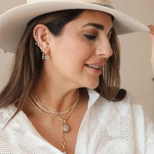 Mama Bijoux Large White Topaz Black Rhodium Pendant Outlet