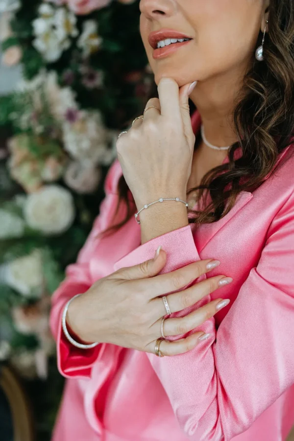 Mama Bijoux Le Circle of Love Halo Diamond Tennis Bracelet Sale