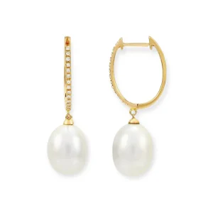 Mama Bijoux Le Diamond & Pearl Huggies Outlet