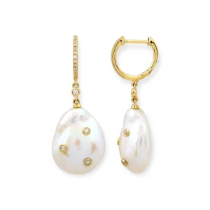 Mama Bijoux Le Pearl Diamond Inlay Huggies New