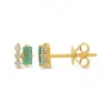 Mama Bijoux Les Trois Diamond & Emerald Stud Earrings Sale