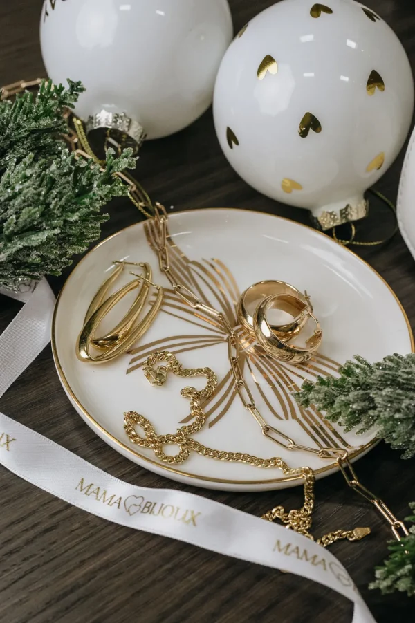 Mama Bijoux Long Gold Ribbon Hoops Online