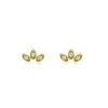 Mama Bijoux Lotus Flower Diamond Studs New