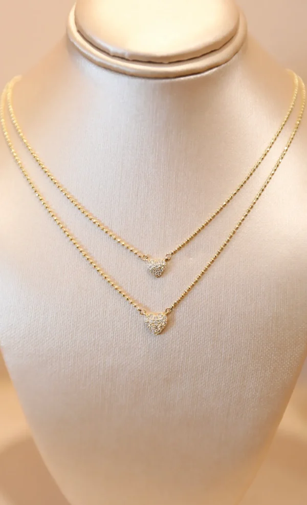 Mama Bijoux Diamond Heart Necklace (Mama Size) Sale