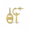 Mama Bijoux Mariner Charm Hoop Studs Clearance