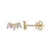 Mama Bijoux Marquise & Baguette Mini Crown Crawler Studs Fashion