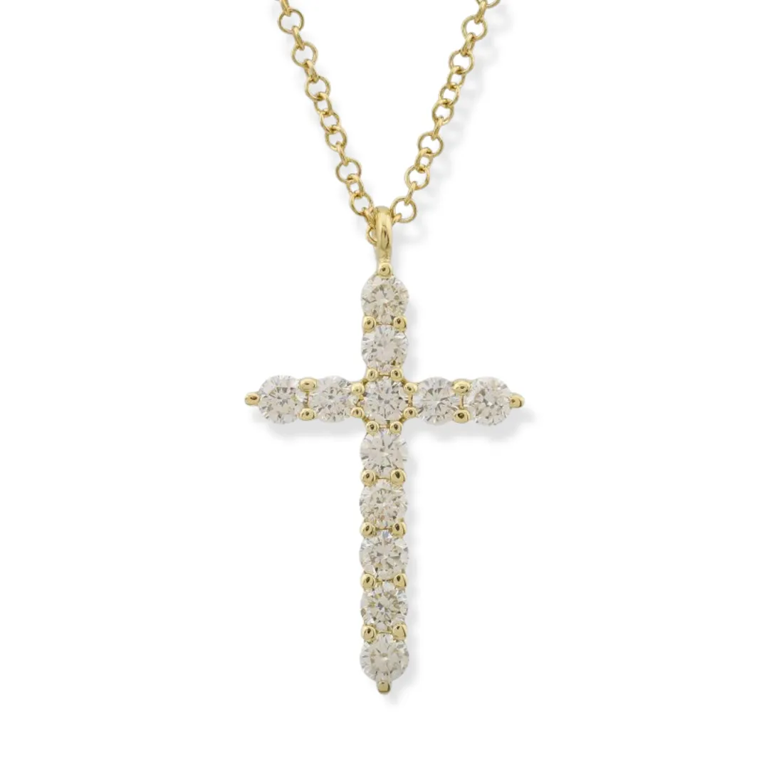 medium_diamond_cross_neck_0.webp Mama Bijoux Medium Diamond Cross Necklace Clearance