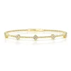 Mama Bijoux Mini 5 Diamond Four Leaf Clover Flexible Bangle Hot