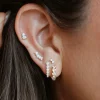 Mama Bijoux Mini Baguette & Round Diamond Studs Online