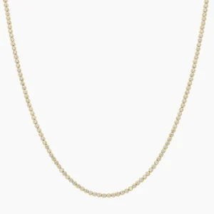 Mama Bijoux Mini Bezel Set Natural Diamond Tennis Necklace (2.33ct) Discount